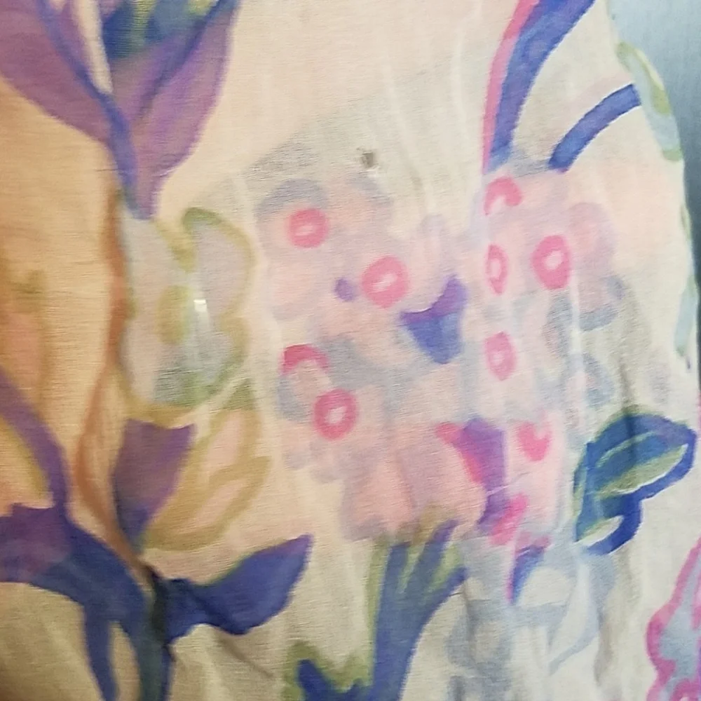 Vintage Sheer Floral Scarf 40